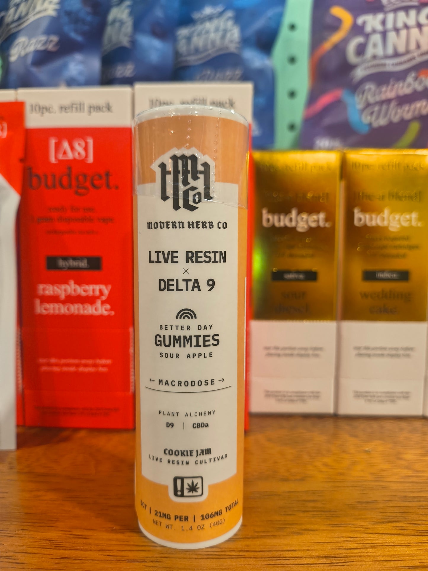 Modern Herb Co – Live Resin × Delta 9 Better Day Gummies (Sour Apple) – 20mg Each