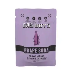 Gas Boys | Nano Gummies | Delta 9 | 50mg | Single | Indica | Grape Soda