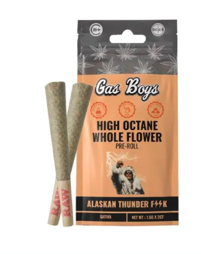 Gas Boys | Whole Flower Preroll | THCA | 2 Pack | Alaskan Thunderfuck