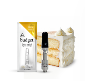 Budget | Vape Cart | THCA Blend | 1 Gram | Indica | Wedding Cake